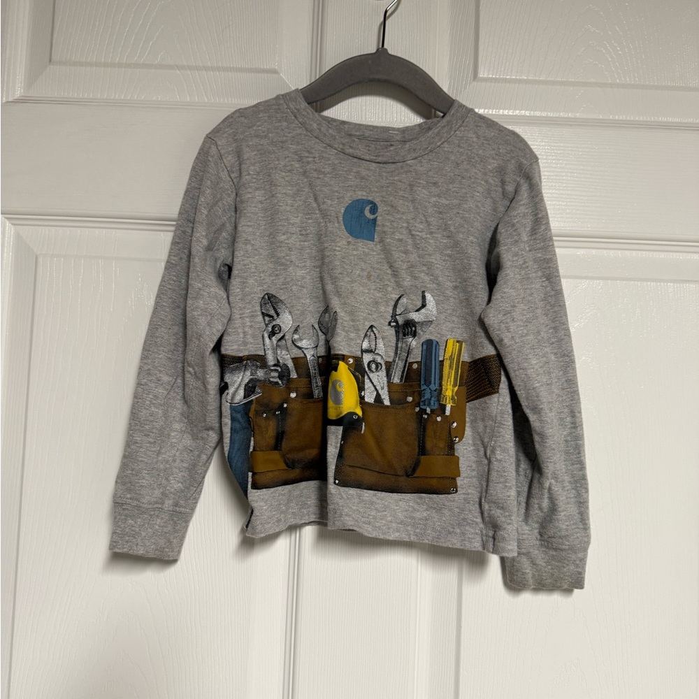 Carhartt Gray Kids Tool Graphic Long Sleeve Shirt Size 3T
